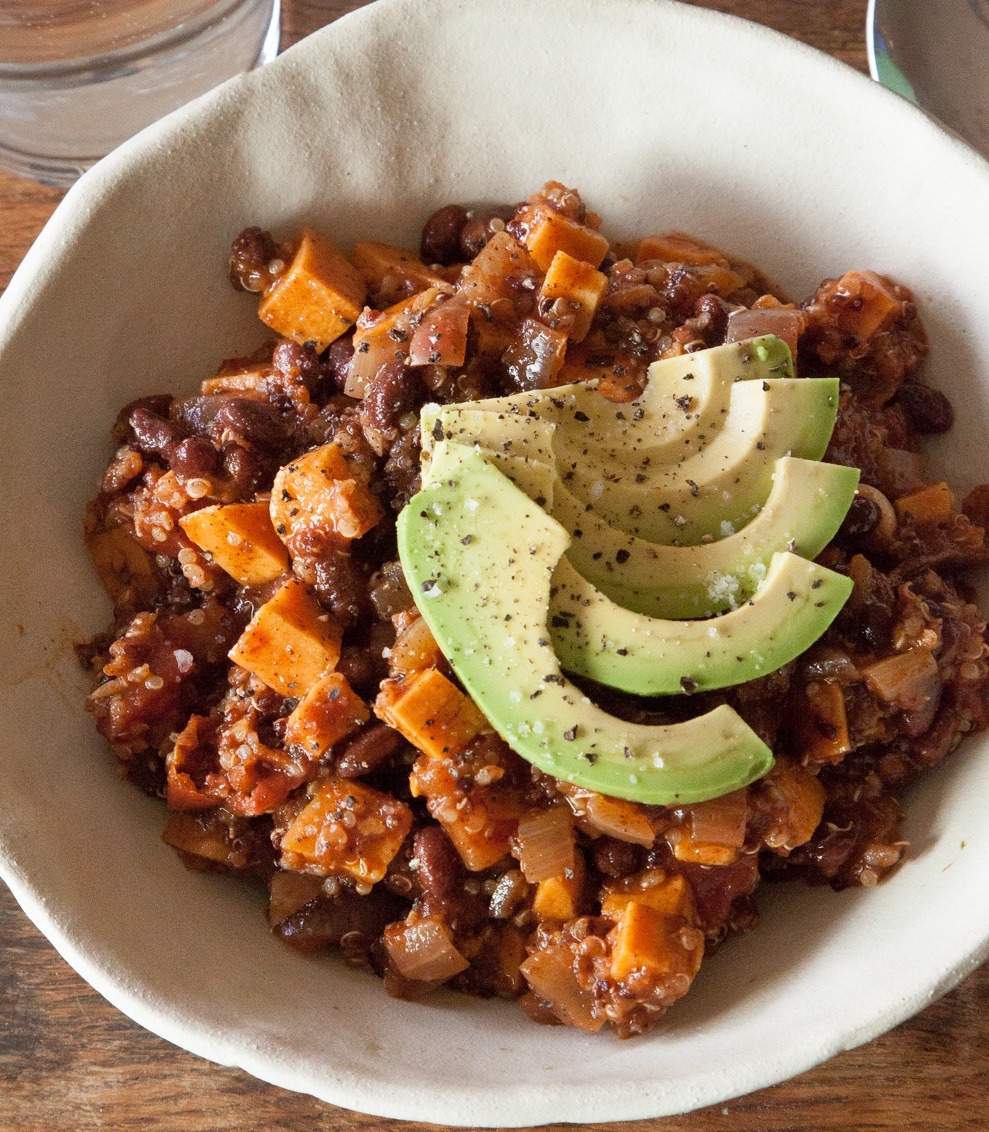 High Protein Sweet Potato Chili