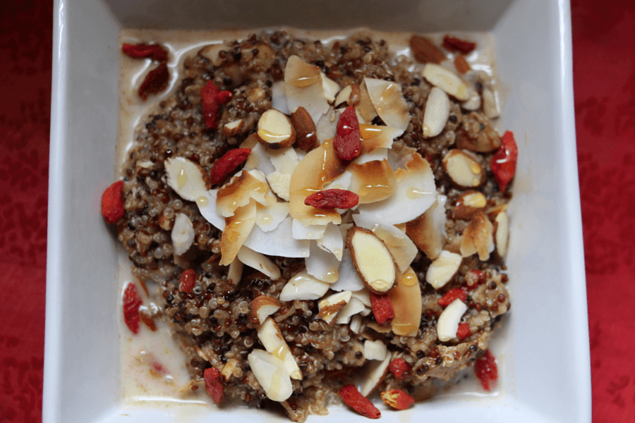 gogi coconut quinoa breakfast