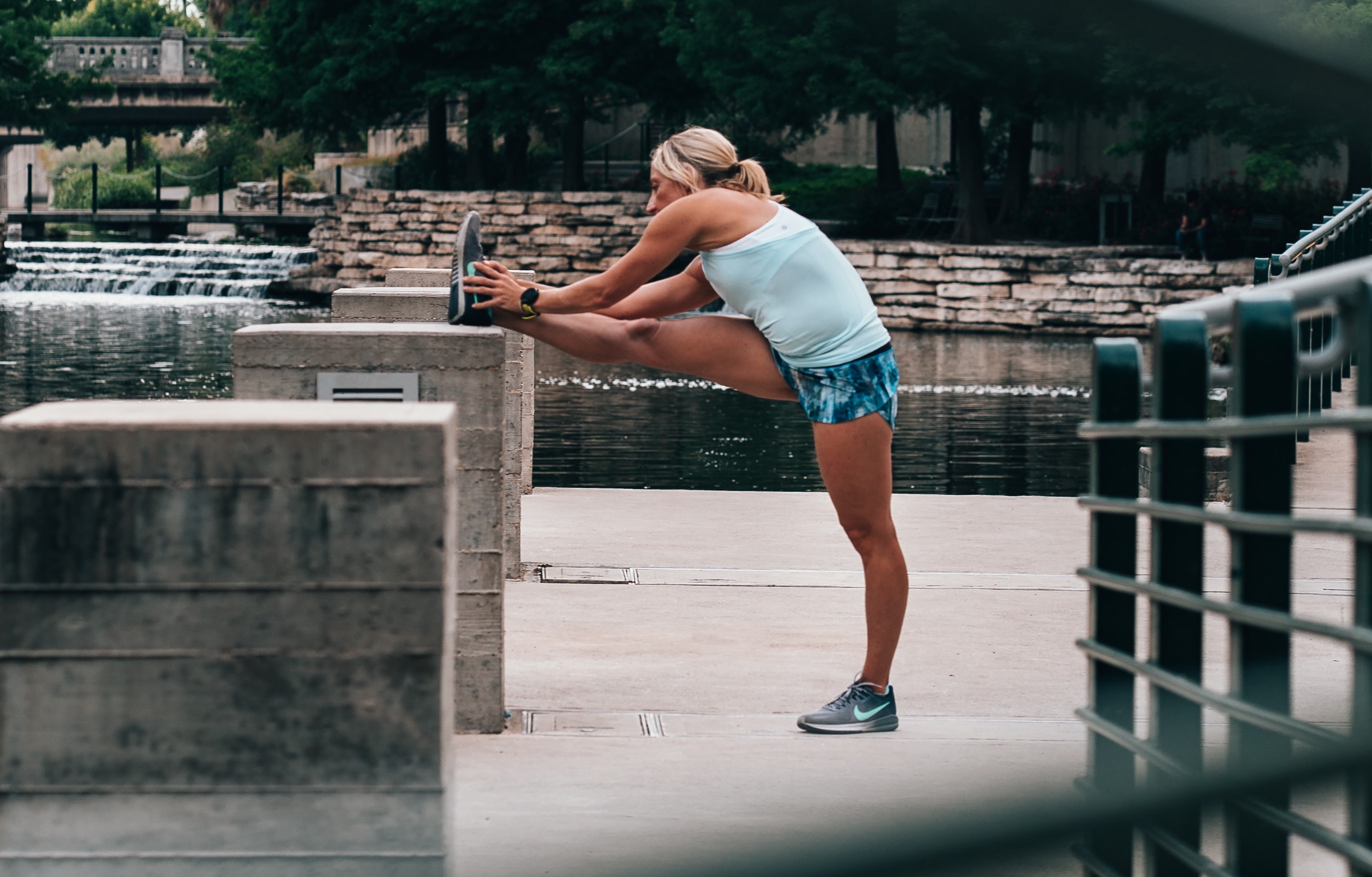 woman stretching