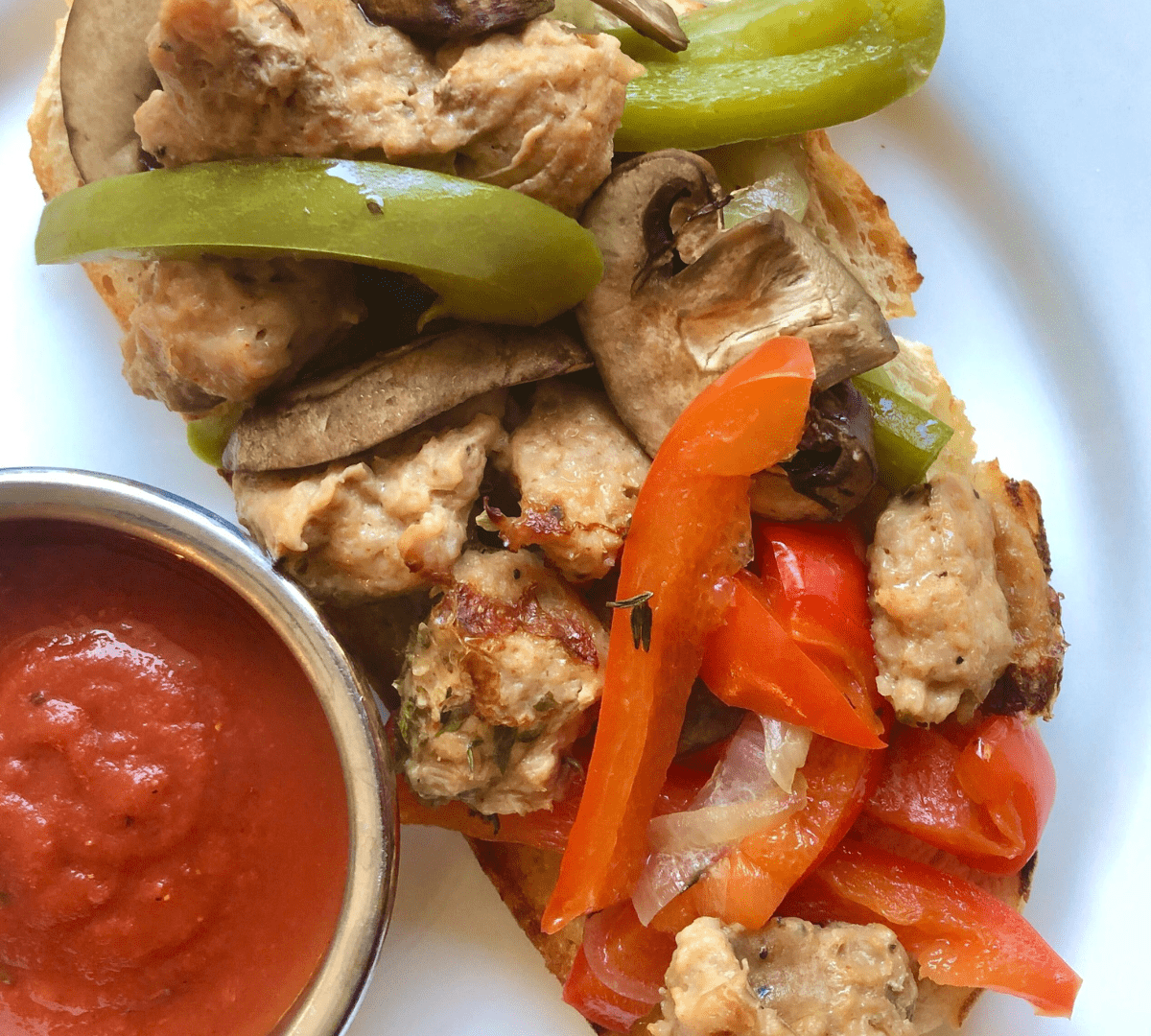 Hobo Foil Packets: Sausage And Pepper On Sourdough Crostini