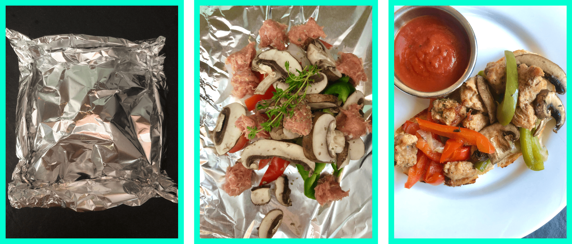 hobo foil packets sausage and peppers step by step