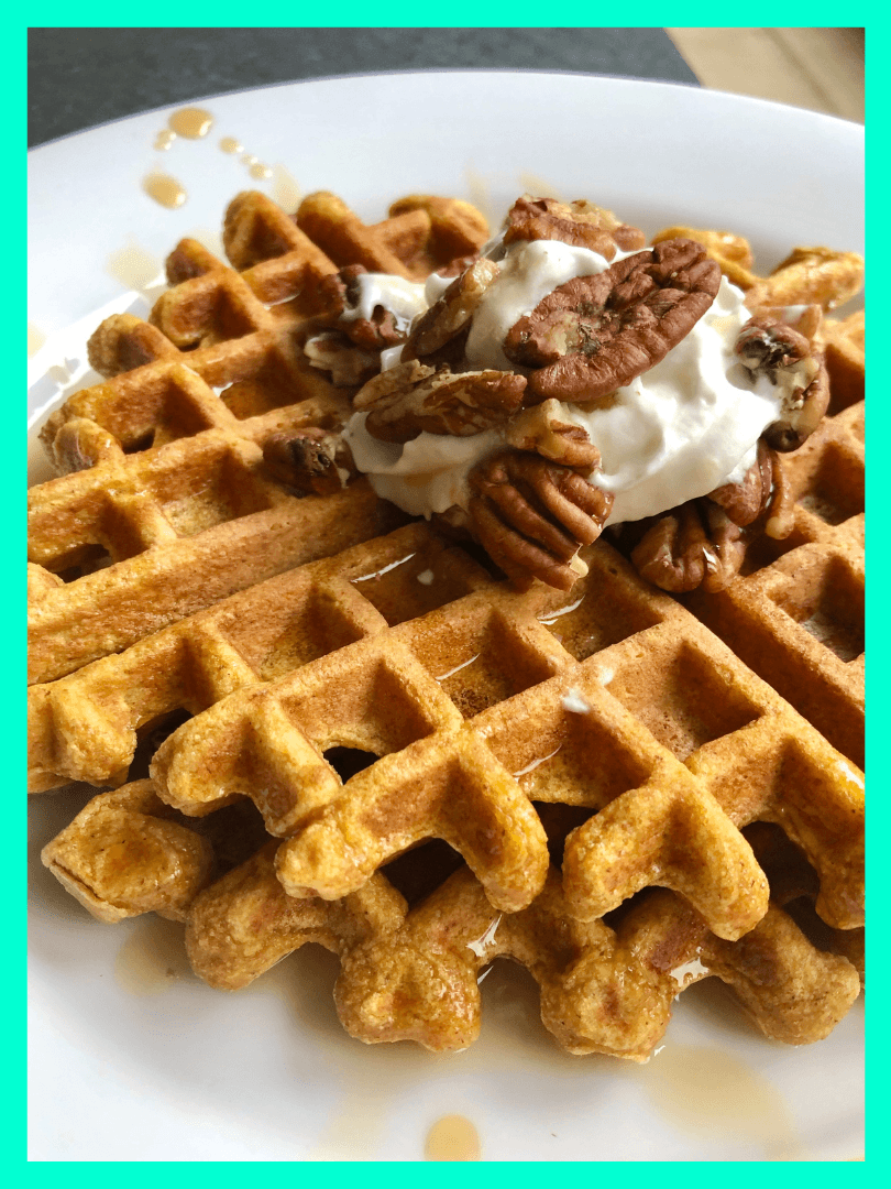 born fitness healthy pumpkin waffles