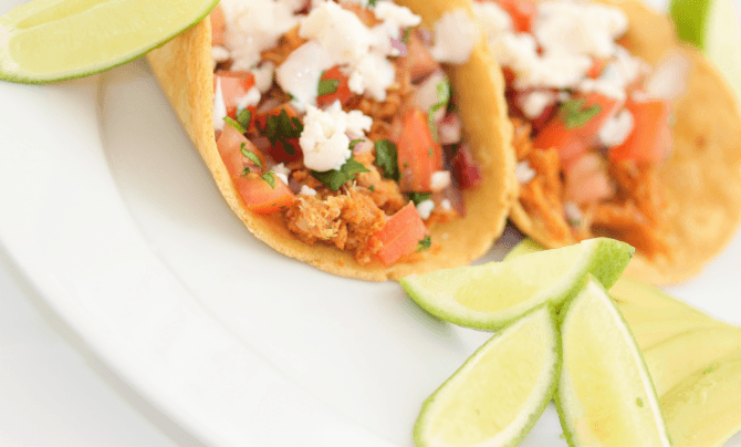 Warm Olive and Feta Chicken Tacos