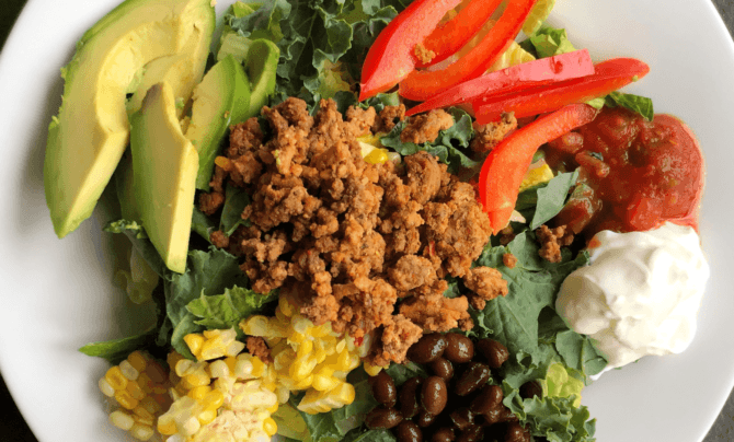 taco salad recipe by born fitness