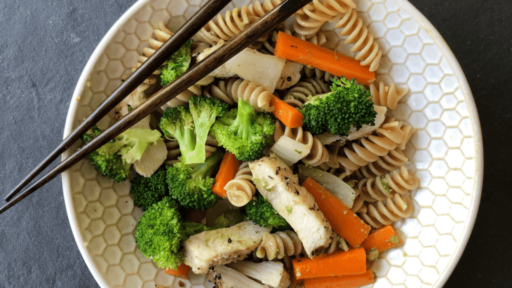 Roasted Vegetables with Whole Grain Rigatoni