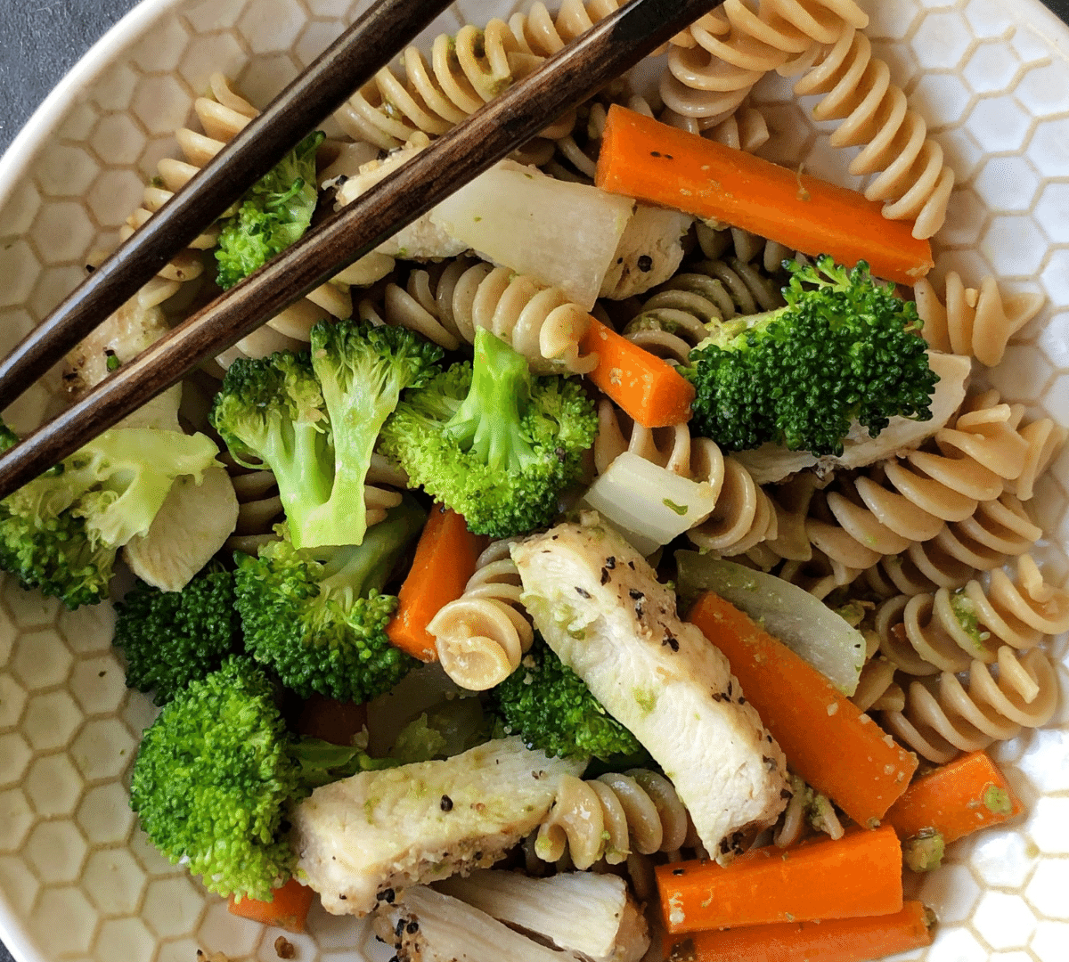 Roasted Vegetables with Whole Grain Rigatoni