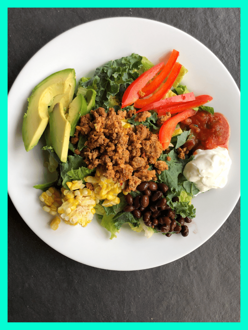 taco salad recipe by born fitness