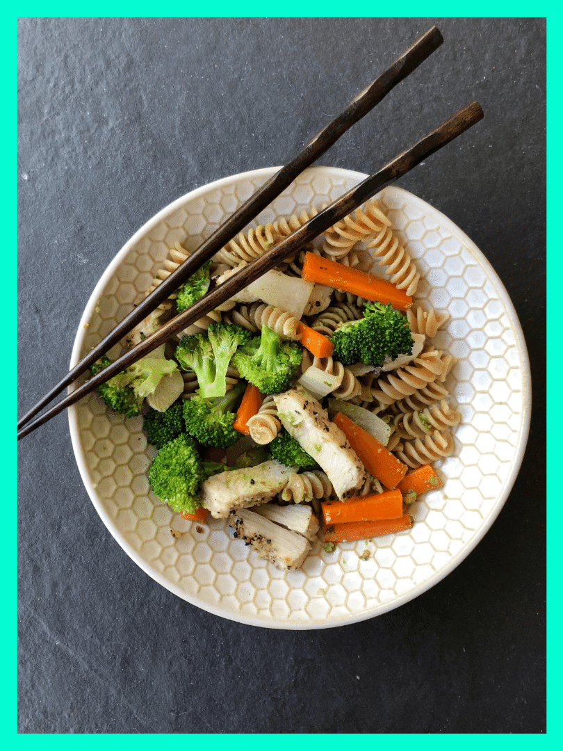 Roasted Vegetables with Whole Grain Rigatoni