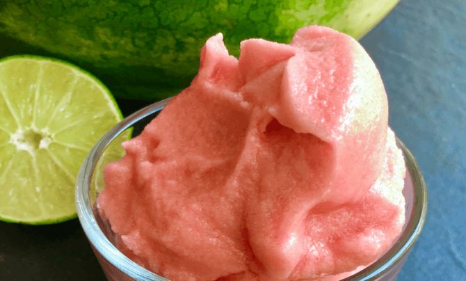 watermelon lime sorbet